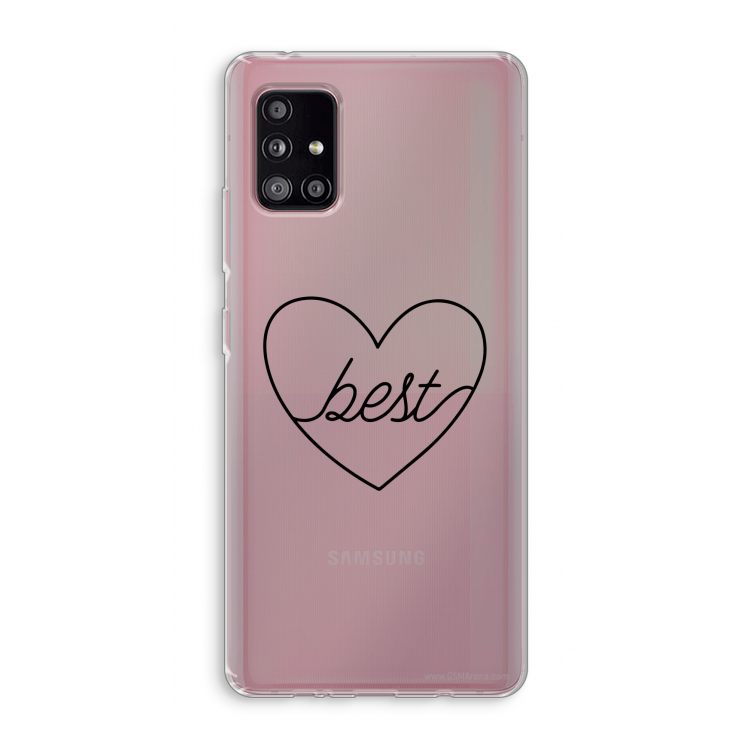 Best heart black: Samsung Galaxy A51 5G Transparant Hoesje