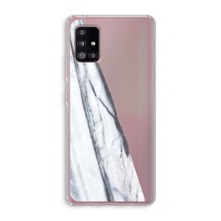 Gestreepte marmer: Samsung Galaxy A51 5G Transparant Hoesje