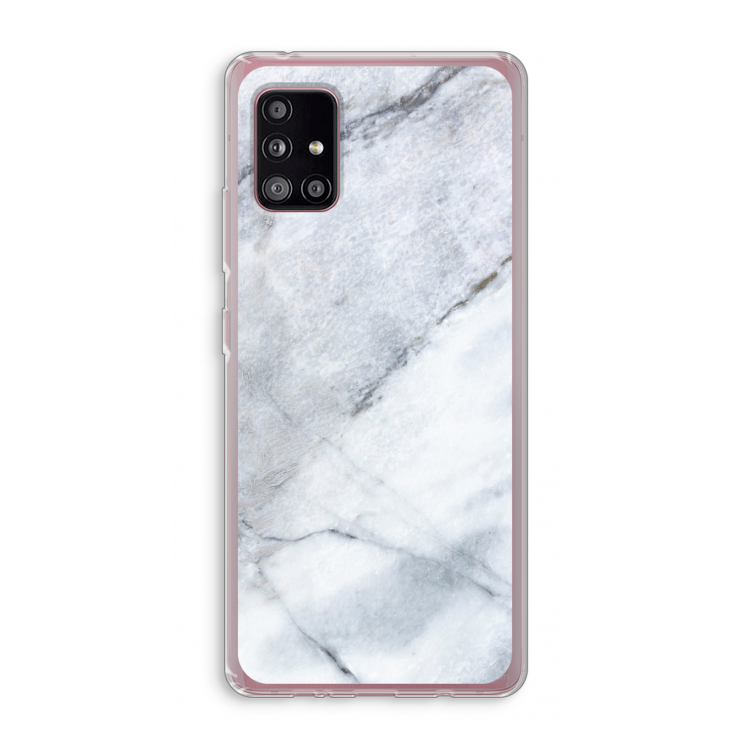 Witte marmer: Samsung Galaxy A51 5G Transparant Hoesje