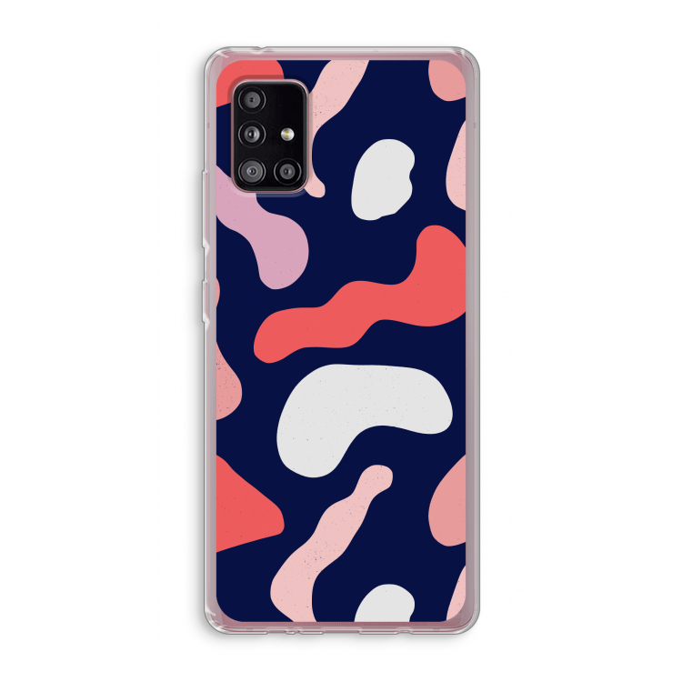 Memphis Shapes Pink: Samsung Galaxy A51 5G Transparant Hoesje