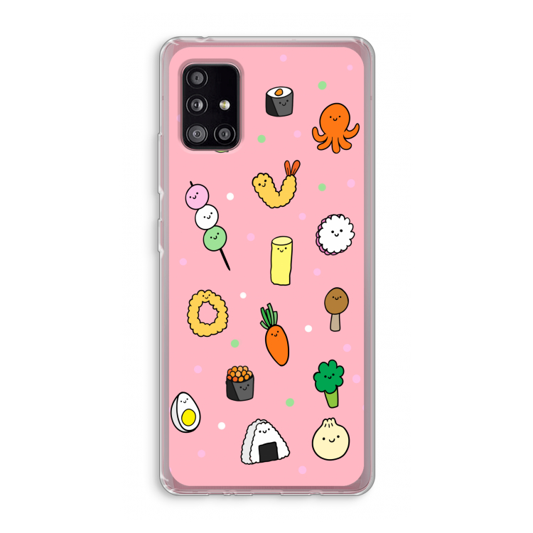 Happy bento friends: Samsung Galaxy A51 5G Transparant Hoesje