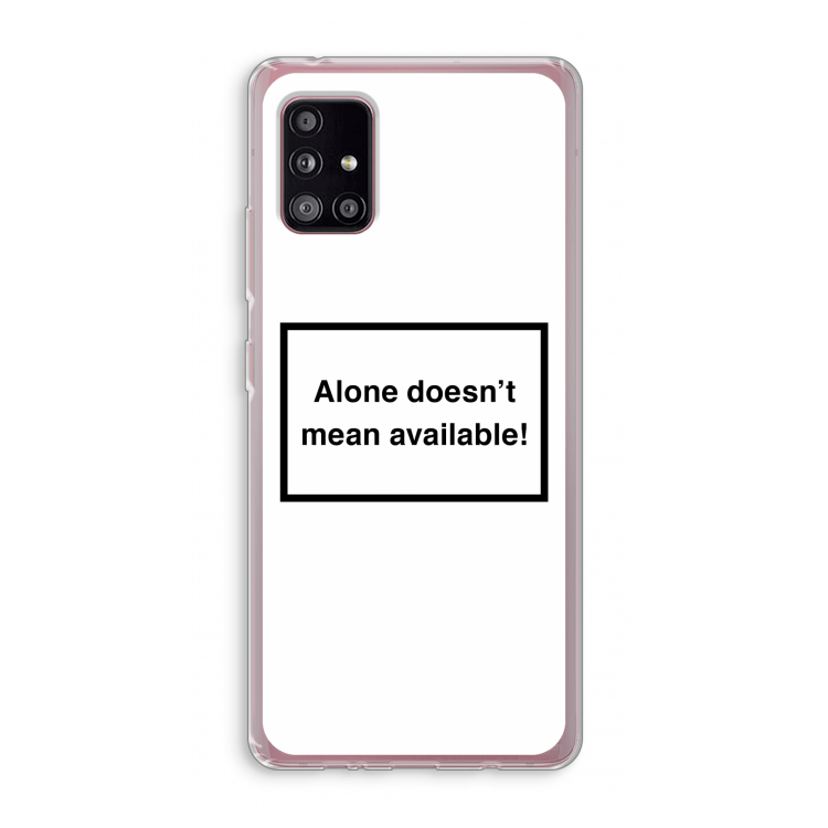 Alone: Samsung Galaxy A51 5G Transparant Hoesje