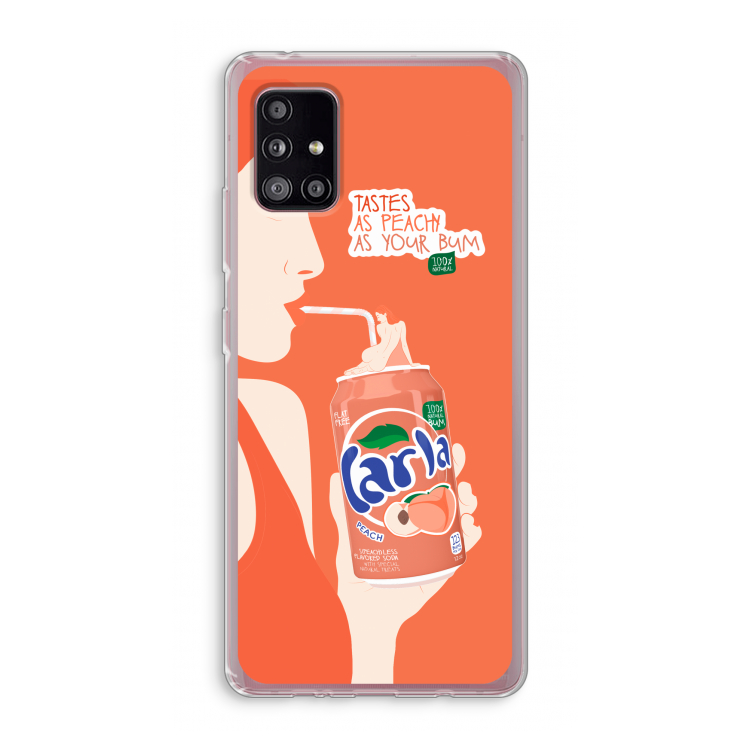 Peach please!: Samsung Galaxy A51 5G Transparant Hoesje