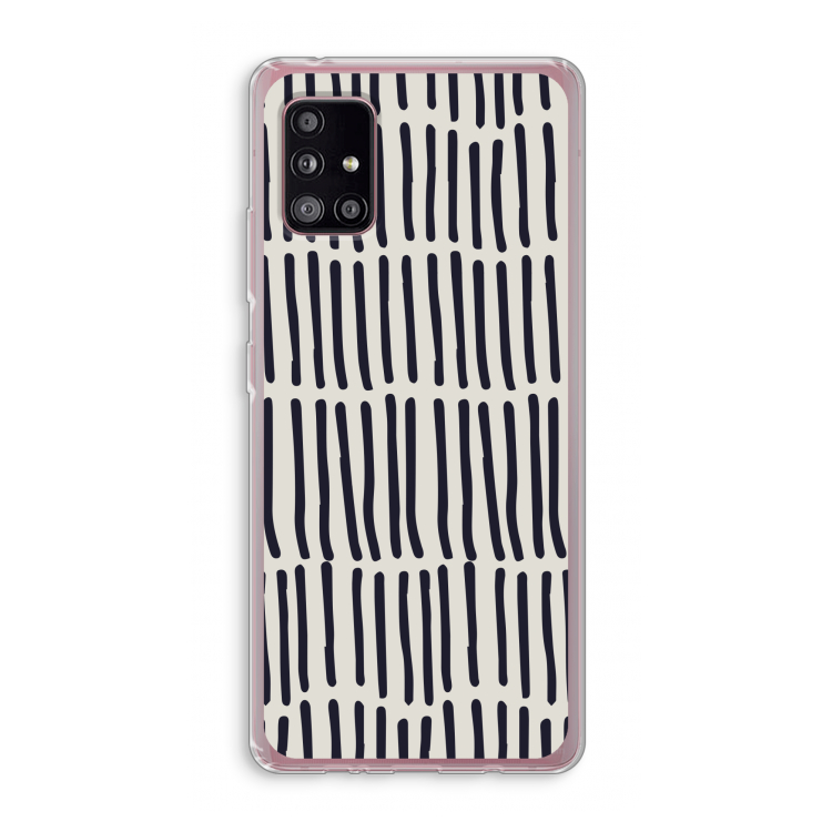 Moroccan stripes: Samsung Galaxy A51 5G Transparant Hoesje