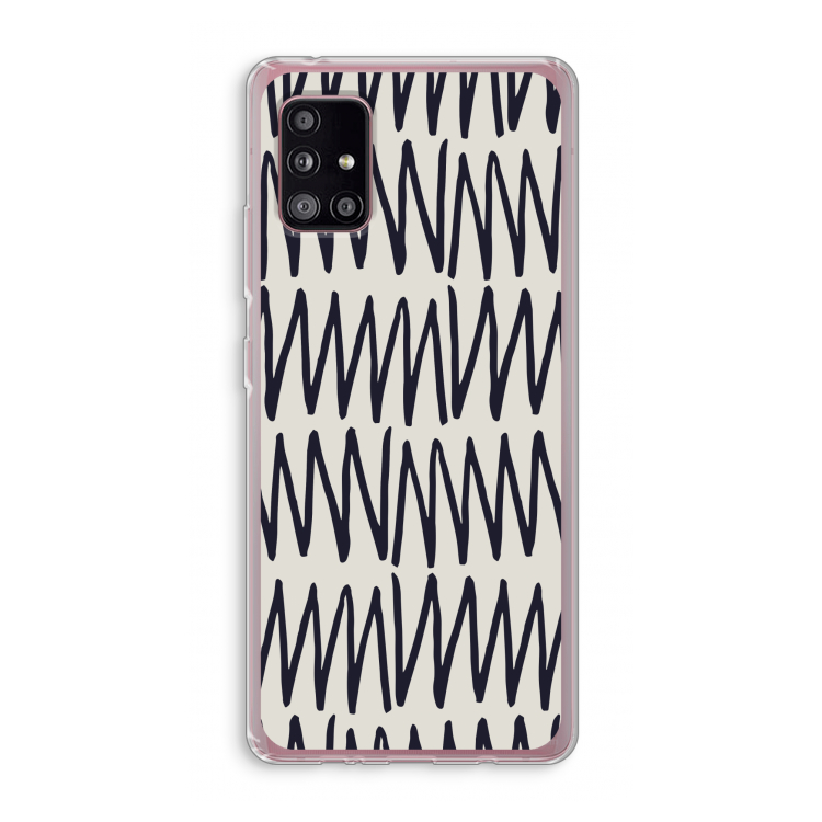 Marrakech Zigzag: Samsung Galaxy A51 5G Transparant Hoesje