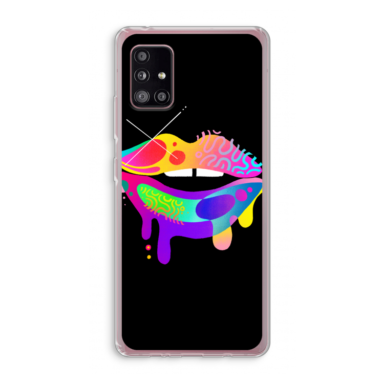 Lip Palette: Samsung Galaxy A51 5G Transparant Hoesje