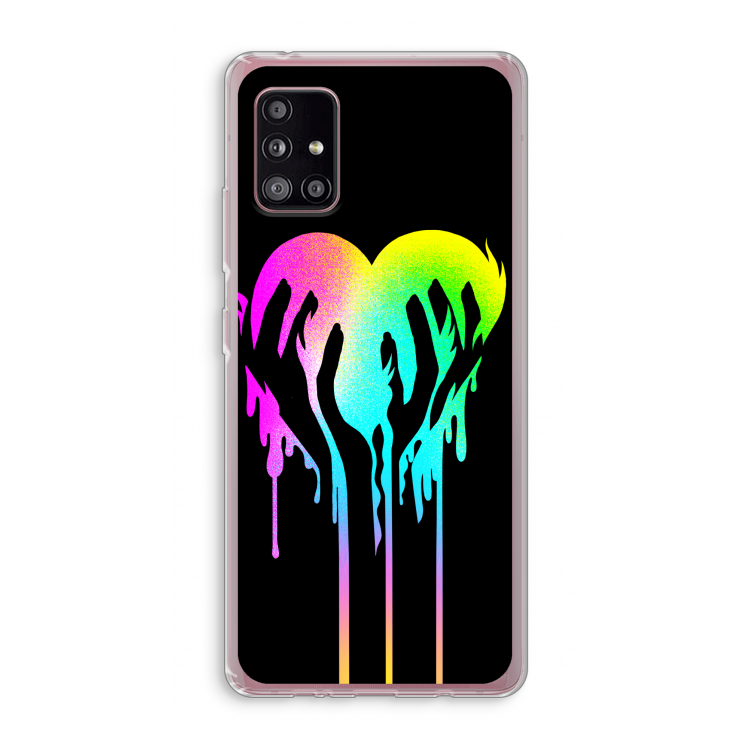 Hold My Heart: Samsung Galaxy A51 5G Transparant Hoesje