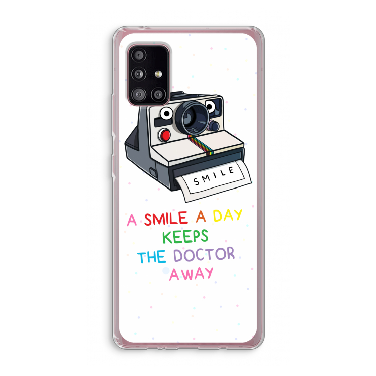 Smile: Samsung Galaxy A51 5G Transparant Hoesje