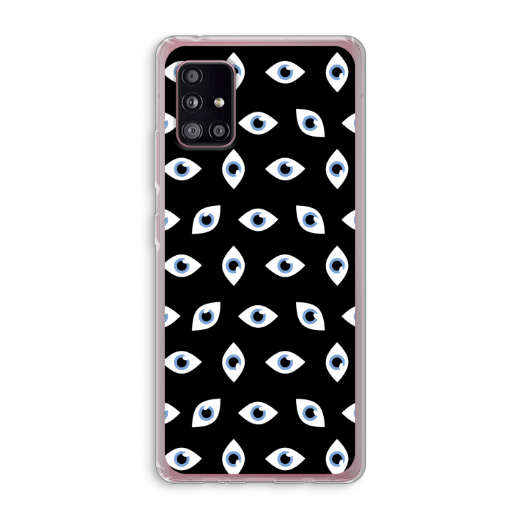 Eyes pattern: Samsung Galaxy A51 5G Transparant Hoesje