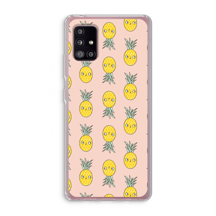 Ananas: Samsung Galaxy A51 5G Transparant Hoesje