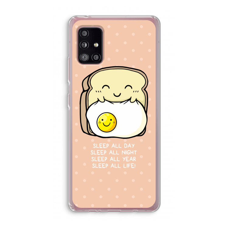 Sleep All Day: Samsung Galaxy A51 5G Transparant Hoesje