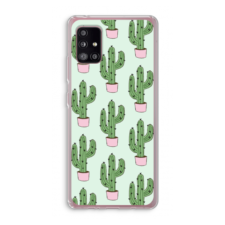 Cactus Lover: Samsung Galaxy A51 5G Transparant Hoesje