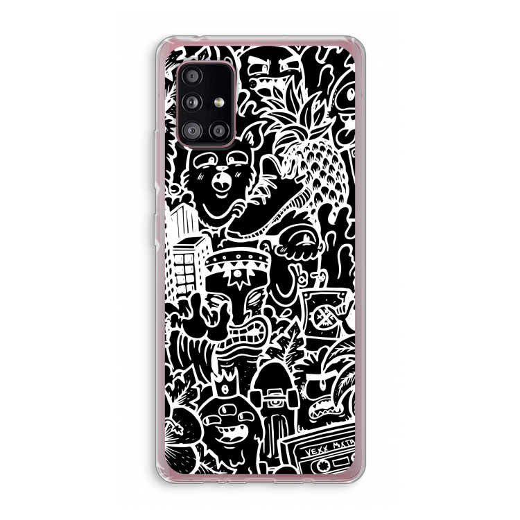 Vexx Black Mixtape: Samsung Galaxy A51 5G Transparant Hoesje