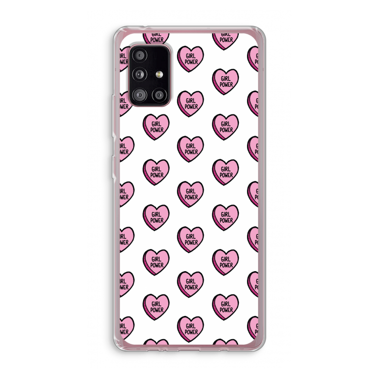 GIRL POWER: Samsung Galaxy A51 5G Transparant Hoesje