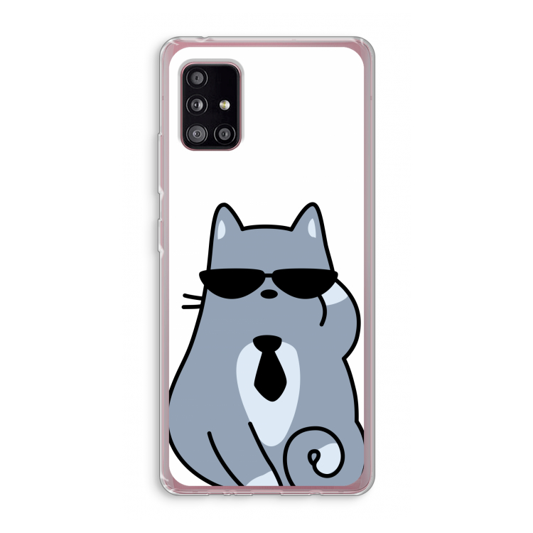 Cool cat: Samsung Galaxy A51 5G Transparant Hoesje