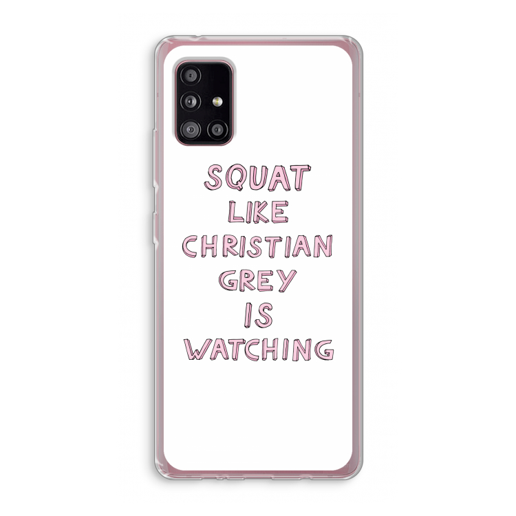 Christian Grey: Samsung Galaxy A51 5G Transparant Hoesje