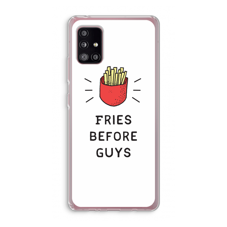 Fries before guys: Samsung Galaxy A51 5G Transparant Hoesje