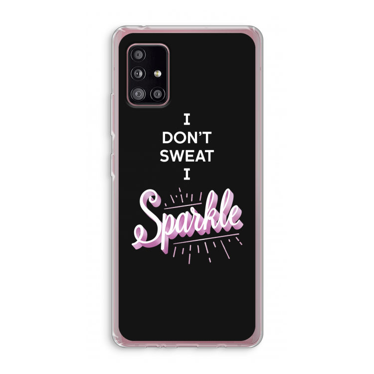 Sparkle quote: Samsung Galaxy A51 5G Transparant Hoesje