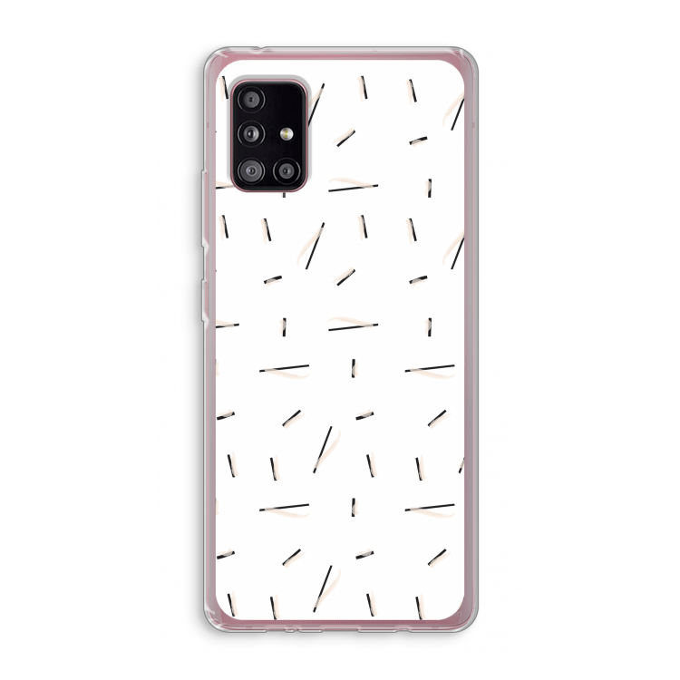 Hipster stripes: Samsung Galaxy A51 5G Transparant Hoesje