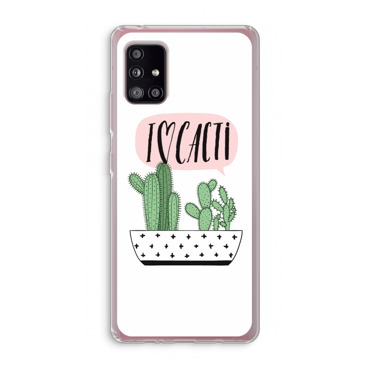 I love cacti: Samsung Galaxy A51 5G Transparant Hoesje