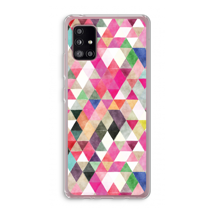 Gekleurde driehoekjes: Samsung Galaxy A51 5G Transparant Hoesje