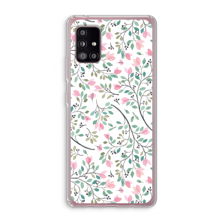 Sierlijke bloemen: Samsung Galaxy A51 5G Transparant Hoesje