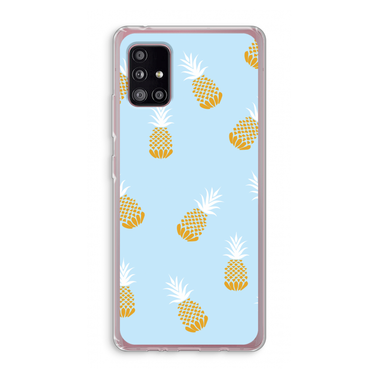 Ananasjes: Samsung Galaxy A51 5G Transparant Hoesje