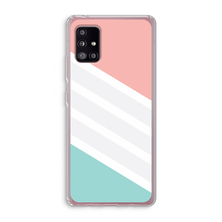 Strepen pastel: Samsung Galaxy A51 5G Transparant Hoesje