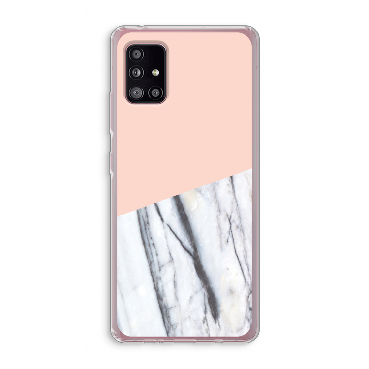 A touch of peach: Samsung Galaxy A51 5G Transparant Hoesje