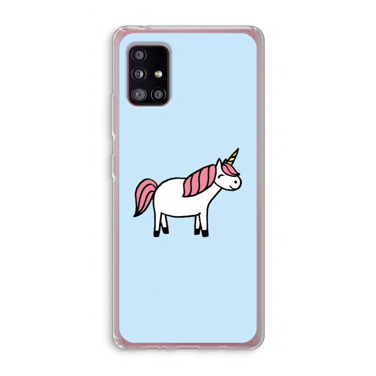 Eenhoorn: Samsung Galaxy A51 5G Transparant Hoesje