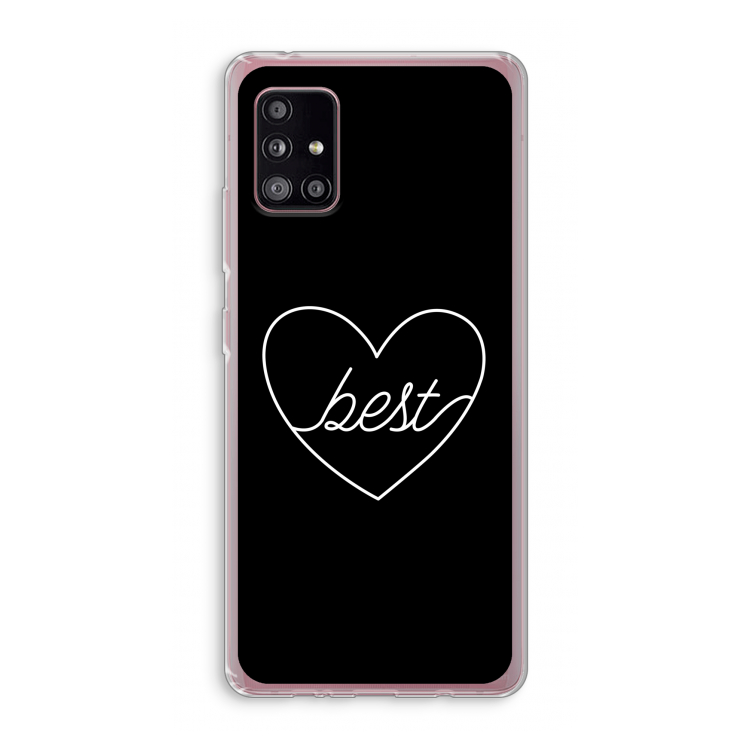 Best heart black: Samsung Galaxy A51 5G Transparant Hoesje