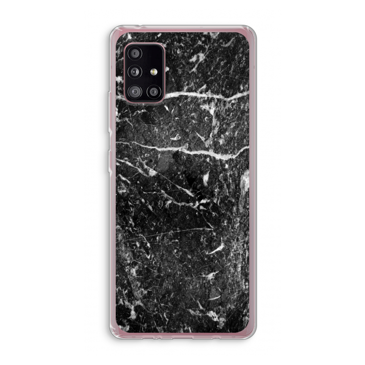 Zwart marmer: Samsung Galaxy A51 5G Transparant Hoesje