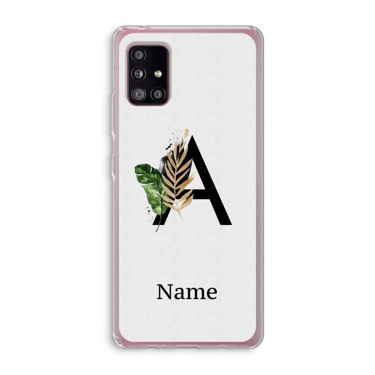 Charcoal Flora: Samsung Galaxy A51 5G Transparant Hoesje