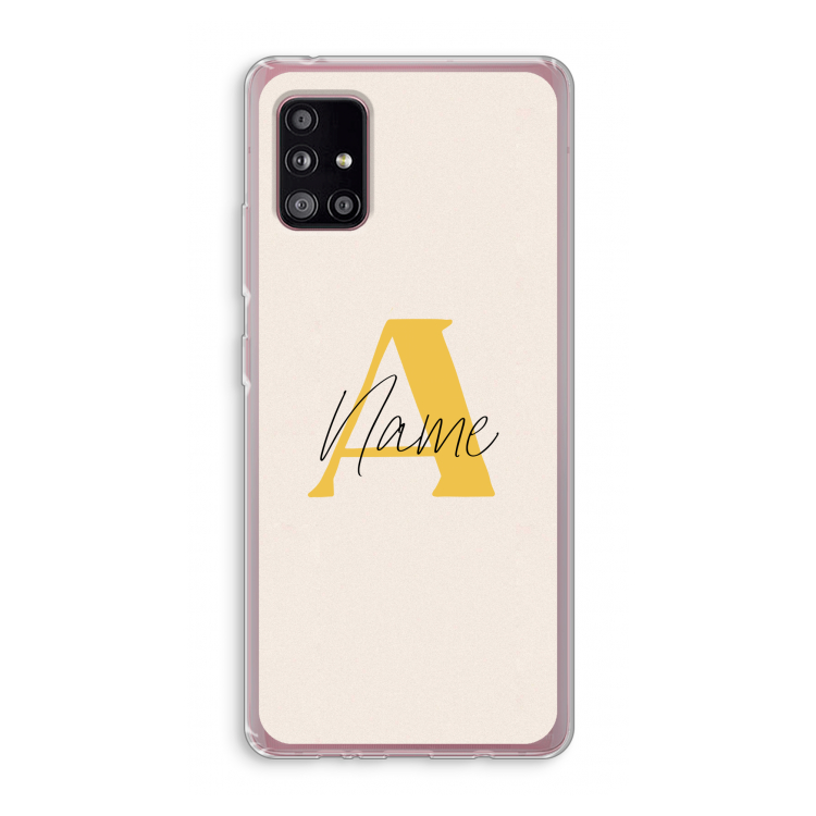 Amber Script: Samsung Galaxy A51 5G Transparant Hoesje