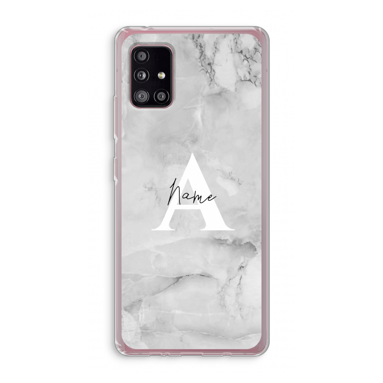 Ivory Marble: Samsung Galaxy A51 5G Transparant Hoesje
