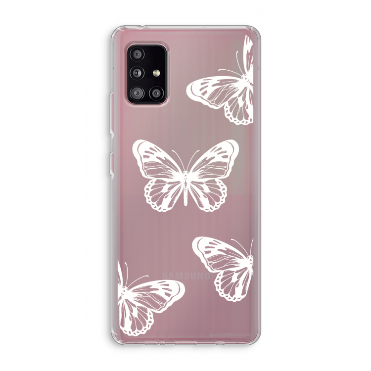 White butterfly: Samsung Galaxy A51 5G Transparant Hoesje