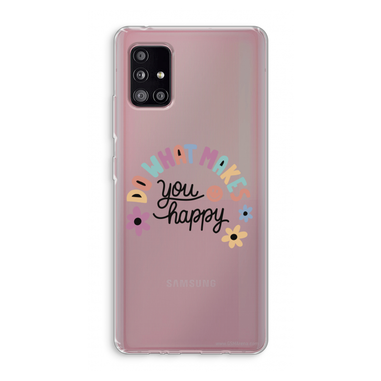 Happy days: Samsung Galaxy A51 5G Transparant Hoesje