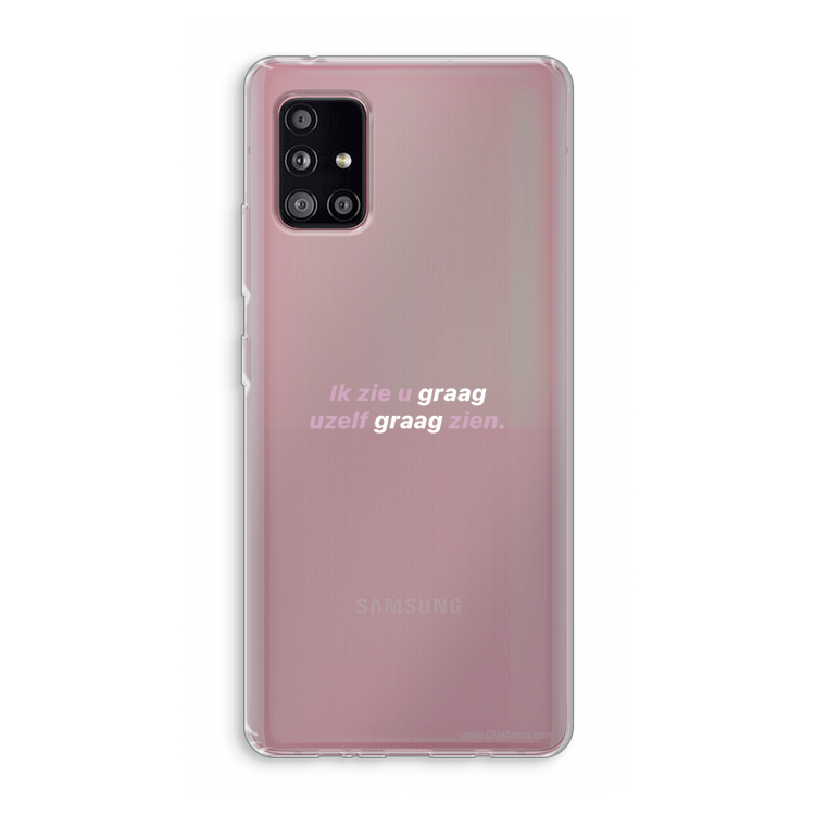 uzelf graag zien: Samsung Galaxy A51 5G Transparant Hoesje