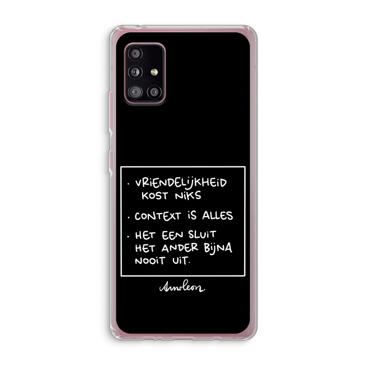 Mijn Motto's: Samsung Galaxy A51 5G Transparant Hoesje