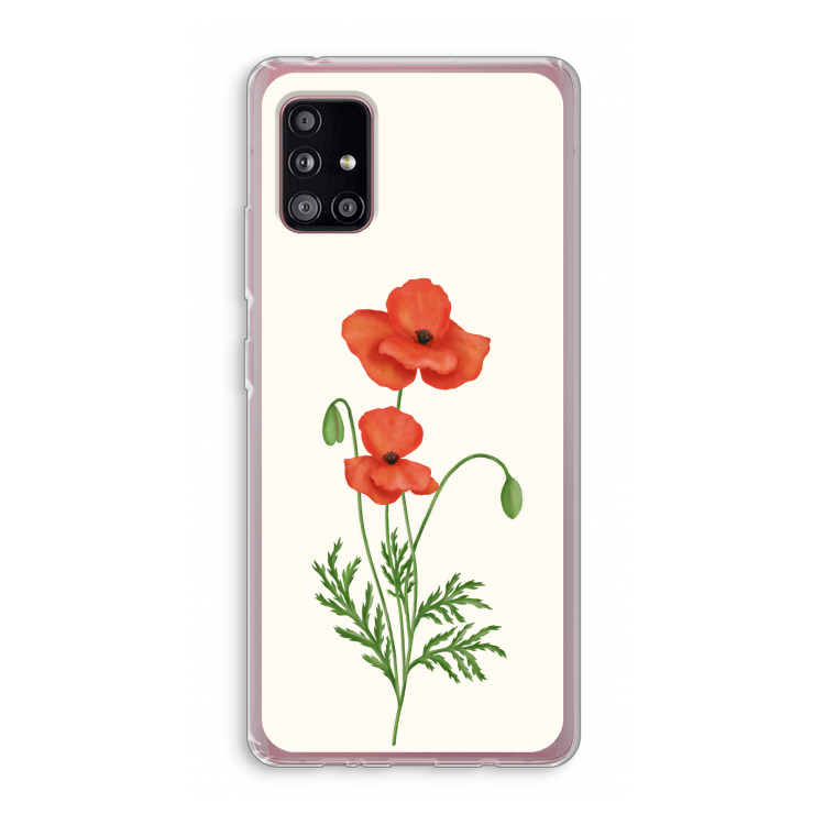 Red poppy: Samsung Galaxy A51 5G Transparant Hoesje