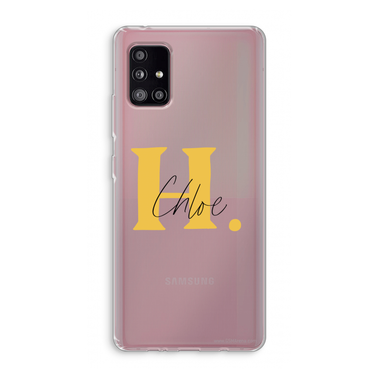 Amber Script: Samsung Galaxy A51 5G Transparant Hoesje