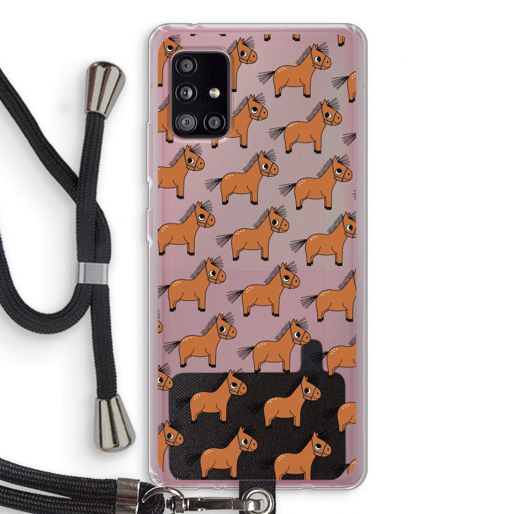 Pony: Samsung Galaxy A51 5G Transparant Hoesje met koord