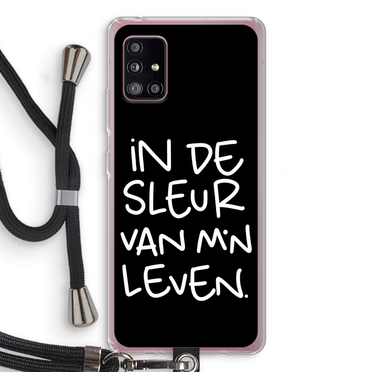 De Sleur: Samsung Galaxy A51 5G Transparant Hoesje met koord
