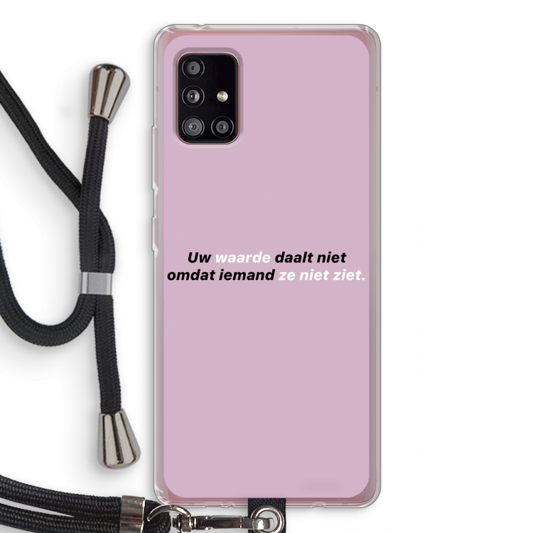 uw waarde daalt niet: Samsung Galaxy A51 5G Transparant Hoesje met koord