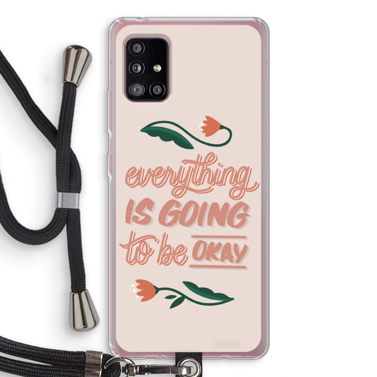 Optimistic flower girl: Samsung Galaxy A51 5G Transparant Hoesje met koord