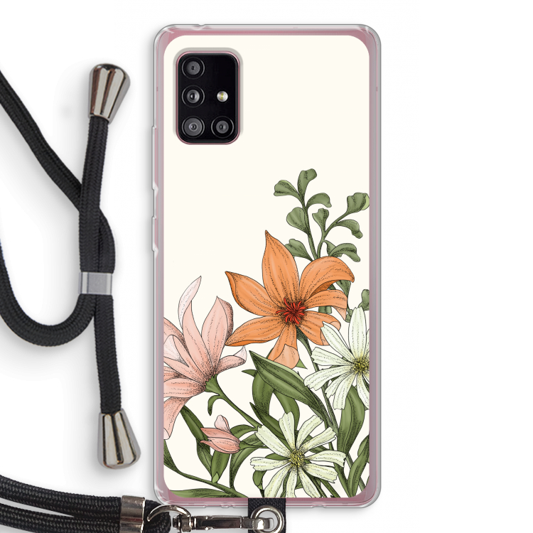 Floral bouquet: Samsung Galaxy A51 5G Transparant Hoesje met koord