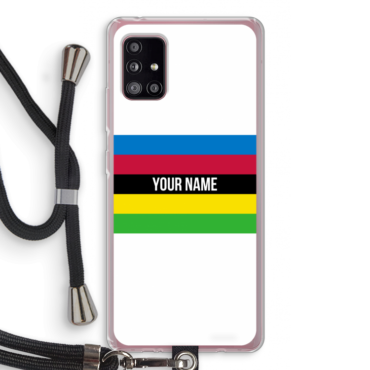 WK Wielrennen: Samsung Galaxy A51 5G Transparant Hoesje met koord