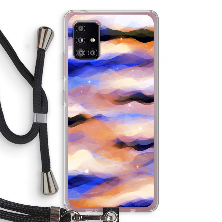 Donkere Wolken: Samsung Galaxy A51 5G Transparant Hoesje met koord