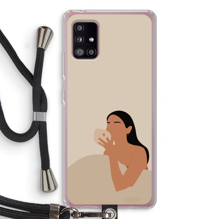 Fresh coffee: Samsung Galaxy A51 5G Transparant Hoesje met koord