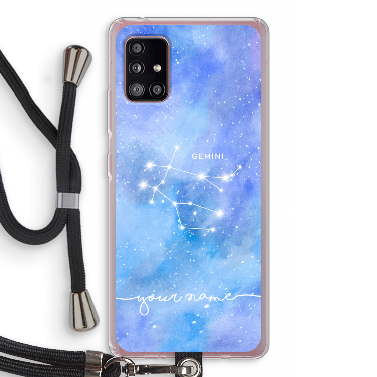 Sterrenbeeld - Licht: Samsung Galaxy A51 5G Transparant Hoesje met koord